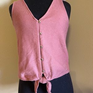 ❤️ Texture and thread by madewell ribbed tie front button down top